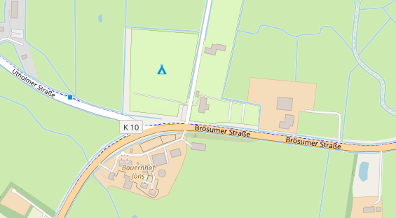 Campingplatz auf Satellitenbild