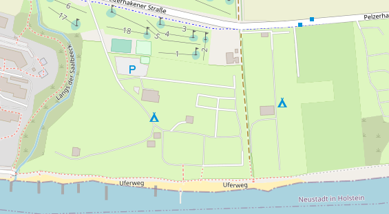 Campingplatz auf Satellitenbild