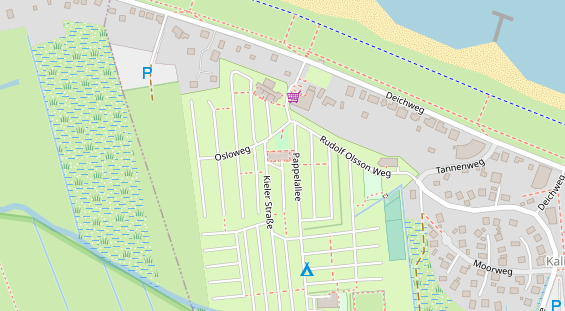 Campingplatz auf Satellitenbild