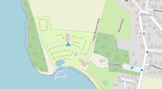 Campingplatz auf Satellitenbild