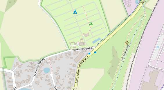 Campingplatz auf Satellitenbild