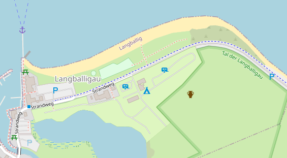 Campingplatz auf Satellitenbild