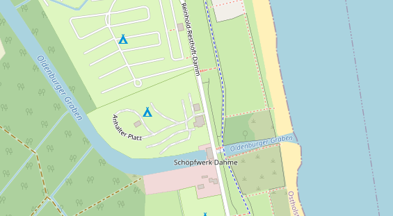 Campingplatz auf Satellitenbild