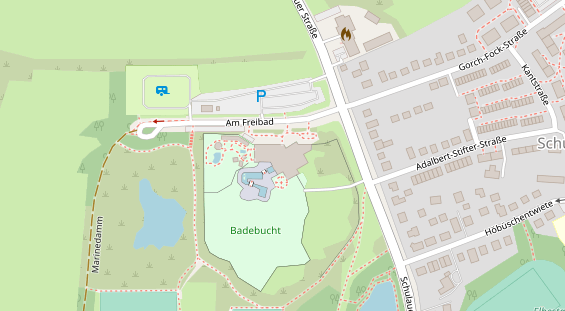 Campingplatz auf Satellitenbild