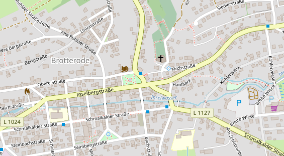 Tourist Information auf Satellitenbild