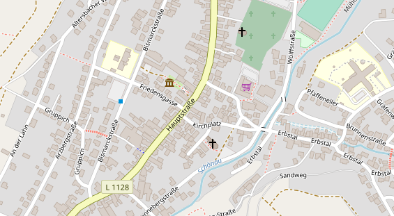 Tourist Information auf Satellitenbild