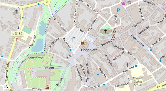 Tourist Information auf Satellitenbild