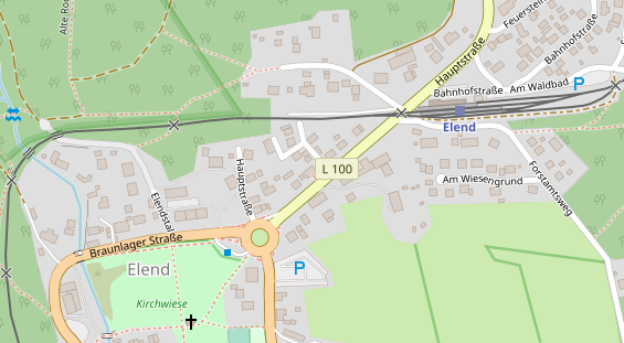 Tourist Information auf Satellitenbild